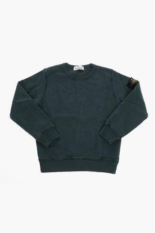 Felpa Girocollo con Logo Patch