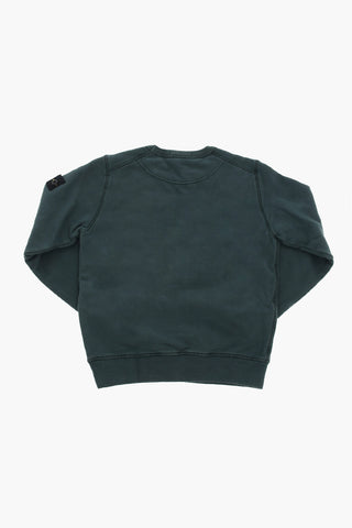 Felpa Girocollo con Logo Patch