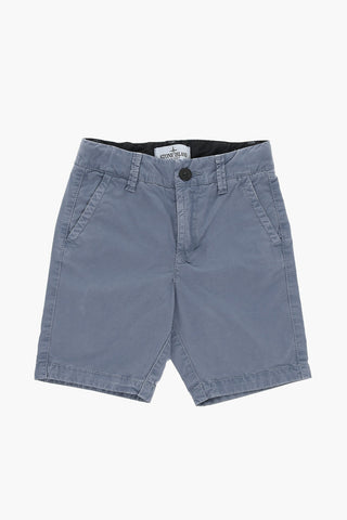 Shorts in Cotone Stretch con Patch Logo