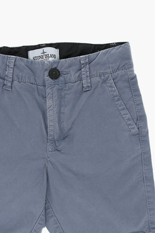 Shorts in Cotone Stretch con Patch Logo