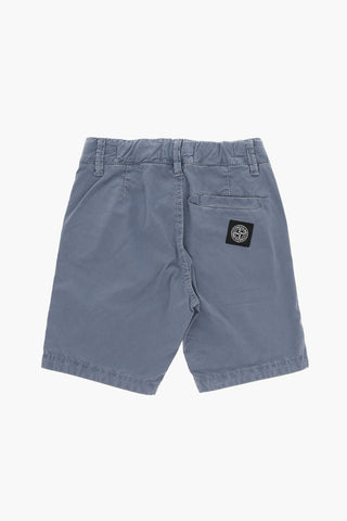 Shorts in Cotone Stretch con Patch Logo
