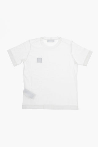 Crewneck T-shirt with Contrasting Logo Patch