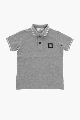 Cotton Polo T-shirt with Logo Patch