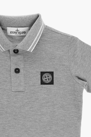 Cotton Polo T-shirt with Logo Patch