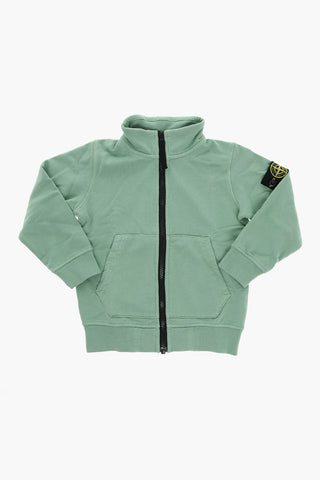 Brushed-cotton Zip-up Sweatshirt with Logo Patch