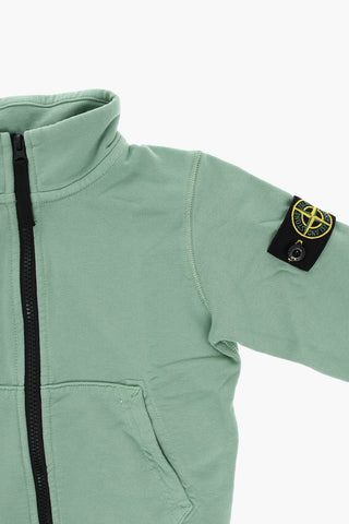 Brushed-cotton Zip-up Sweatshirt with Logo Patch