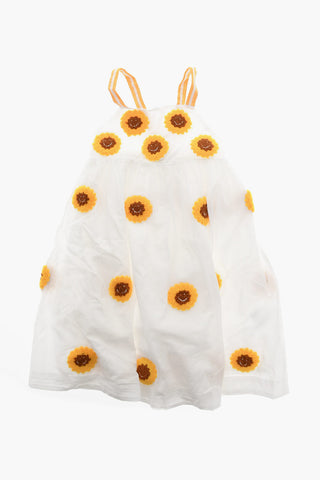 Sunflowers Embroidered Flared Dress