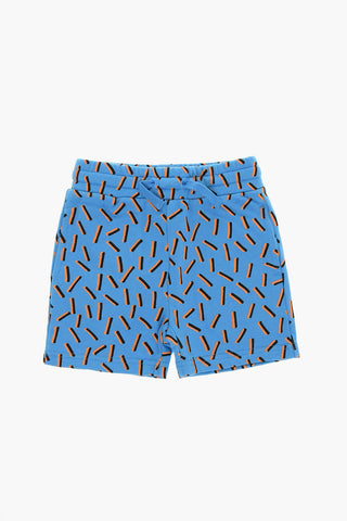 Shorts Stampati in Cotone Garzato