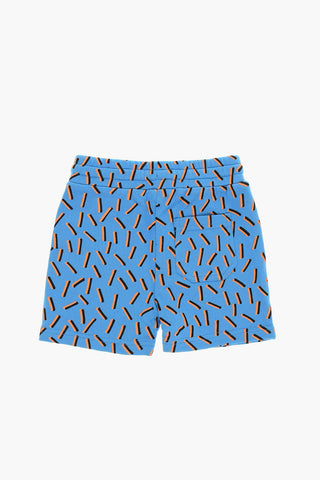 Shorts Stampati in Cotone Garzato