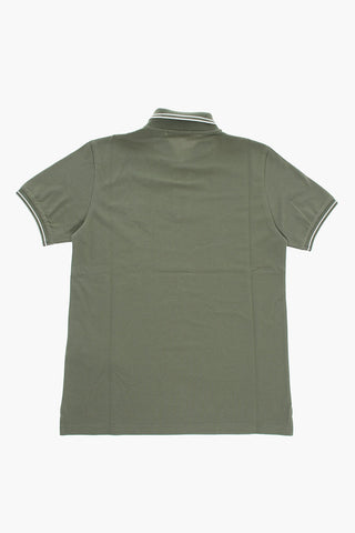 Polo 2 Bottoni in Tinta Unita con Patch Logo 