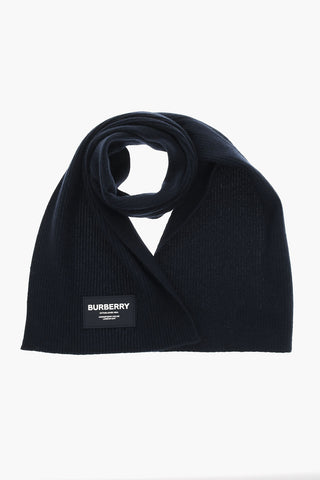 Wool-blend Scarf with Logo