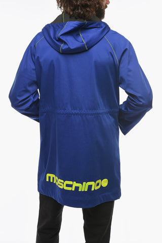 COUTURE! Giubbotto Hoodie Multitasca con Logo Lettering in Rilievo