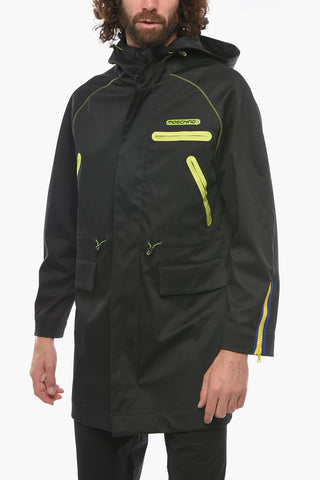 COUTURE! Multipocket Hooded Jacket with Embossed Logo Lettering