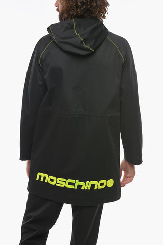 COUTURE! Multipocket Hooded Jacket with Embossed Logo Lettering