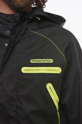 COUTURE! Multipocket Hooded Jacket with Embossed Logo Lettering