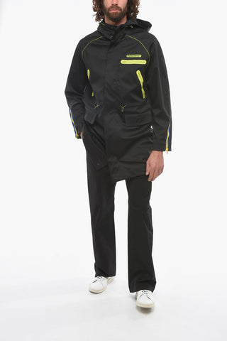 COUTURE! Multipocket Hooded Jacket with Embossed Logo Lettering