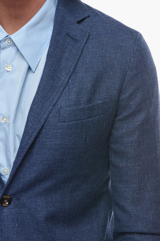 Blazer Sfoderato CHELSEA in Misto Lino con Tasche a Toppa