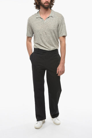 Nylon Straight-leg Joggers with Triangle Pocket