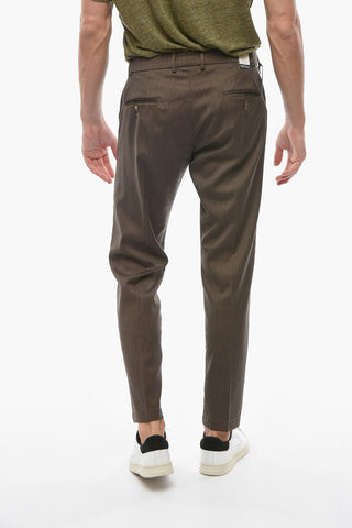 Herringbone Virgin Wool VENEZIA Pants