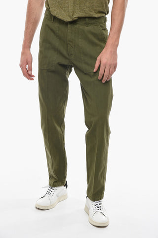 Pantaloni CORKE in Cotone Herringbone