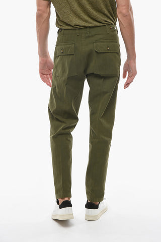 Pantaloni CORKE in Cotone Herringbone