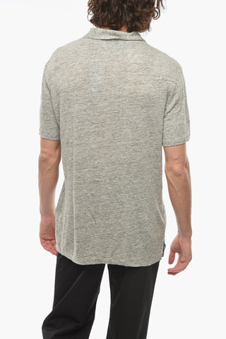 Linen SIMON HEATHER Polo Shirt without Buttons