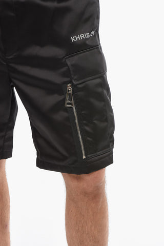 Multipocket Shorts with Logo Print and Elasticated Waistband