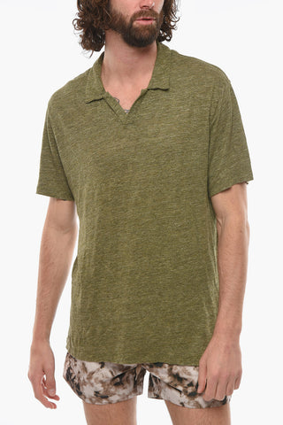 Polo SIMON HEATHER in Lino Senza Bottoni
