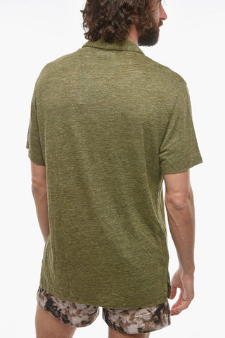 Polo SIMON HEATHER in Lino Senza Bottoni