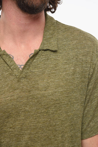 Polo SIMON HEATHER in Lino Senza Bottoni