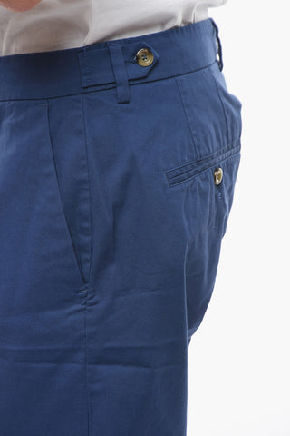 Single-pleated RAVAL Stretch Cotton Shorts