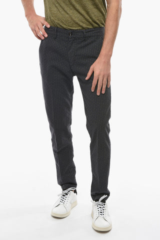 Tapered Fit MARAIS Chino Pants with Polka Dot Motif