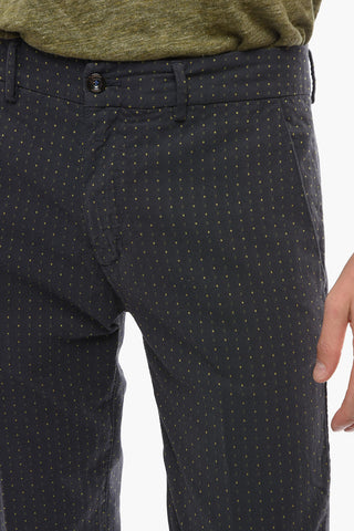 Tapered Fit MARAIS Chino Pants with Polka Dot Motif