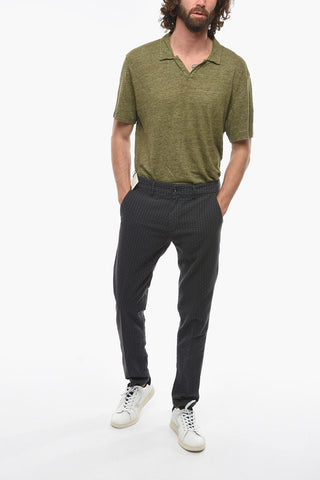 Tapered Fit MARAIS Chino Pants with Polka Dot Motif