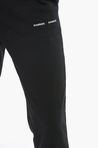 Joggers NORSBRO in Tinta Unita con Stampa Logo a Contrasto