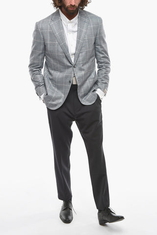 Blazer Semifoderato in Seta LEADER SOFT con Fantasia a Quadri