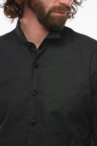 Long-sleeve TUXED Shirt with Wing Tip Collar