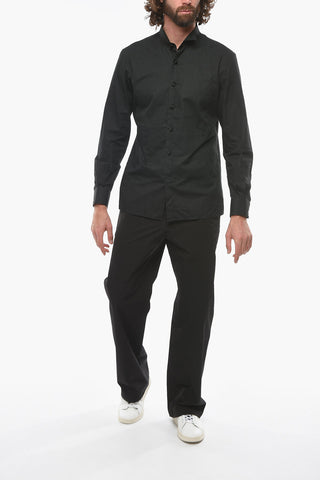 Long-sleeve TUXED Shirt with Wing Tip Collar