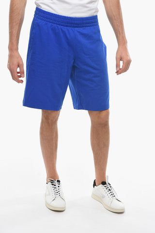 EMPORIO EA7 Drawstringed Sporty Shorts with Logo Print