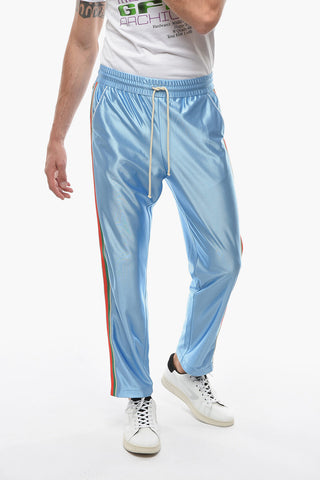 Straight-leg Joggers with Side Stripes and Button Detailing