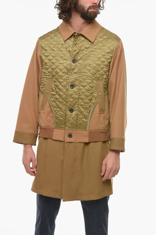 Multi-layered Overcoat with Quilted Lining and Collar