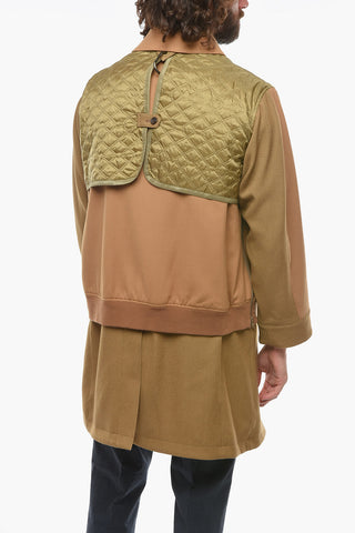 Multi-layered Overcoat with Quilted Lining and Collar