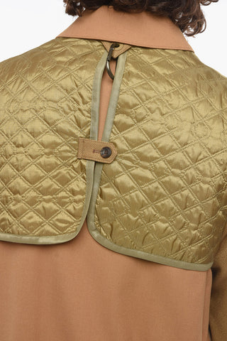 Multi-layered Overcoat with Quilted Lining and Collar