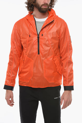 Hooded Nylon Windbreaker Jacket