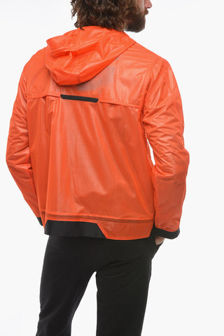 Hooded Nylon Windbreaker Jacket