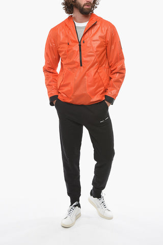 Hooded Nylon Windbreaker Jacket