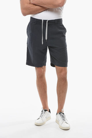 Single Pleat Shorts with Belt Loops