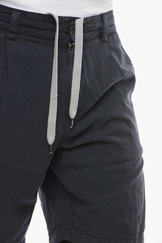 Single Pleat Shorts with Belt Loops