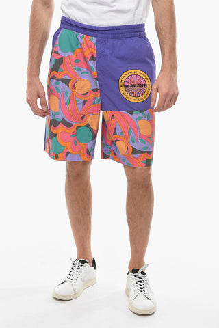 LAVERNEO Shorts with Multicolored Graphic Print