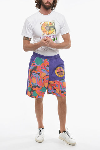 LAVERNEO Shorts with Multicolored Graphic Print